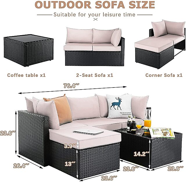 Outdoor Sectional Couch Sofa