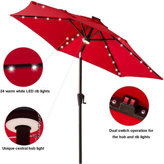 LED Backyard Under Lighting Umbrella